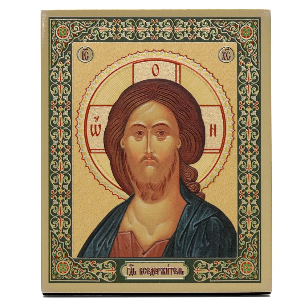 Icon on board 13×15 gilded finish, 3D print, varnish Saviour 2