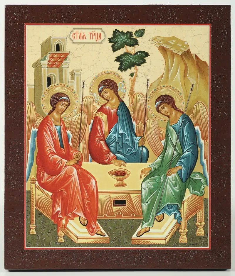 Icon on board 22×26 3D print, varnish Trinity 1