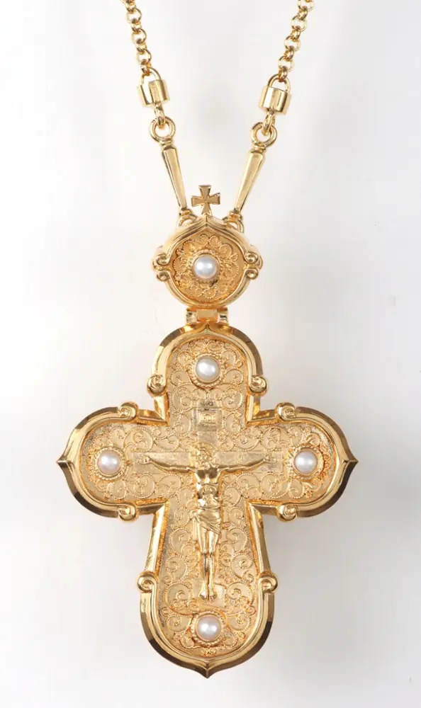 Pectoral cross №1000 electroforming / gilding / abbot's