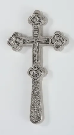 Cross for blessing water №2-2 electroformed nickel
