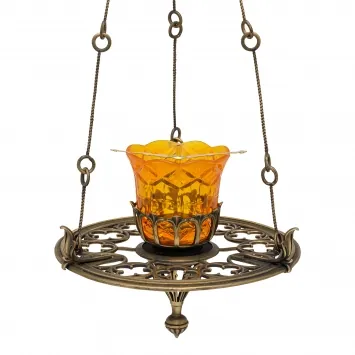 Hanging vigil lamp №66 casting / patination