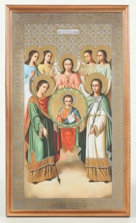 Icon in wooden frame №1 30×40 double embossing, packaging Synaxis of Archangel Michael
