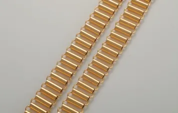 Church chain “Tubular №4” / gilding