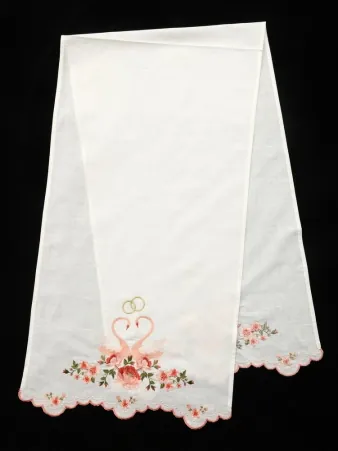 Wedding towel machine embroidery №1