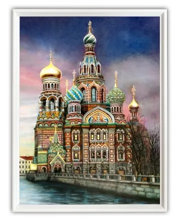 Picture 30×40, 3D print on plastic, in white frame №55