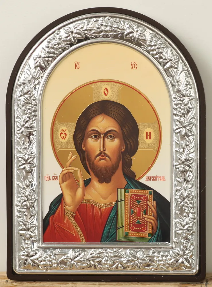 Icon in plastic frame 9×12 arched №1 Saviour 10