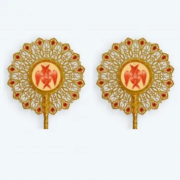 Ripidion №12A fretwork gilding stones (pair)