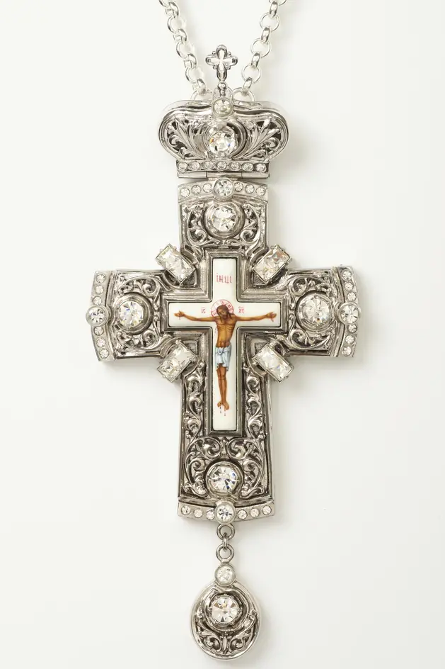 Pectoral cross №107 / silver plating