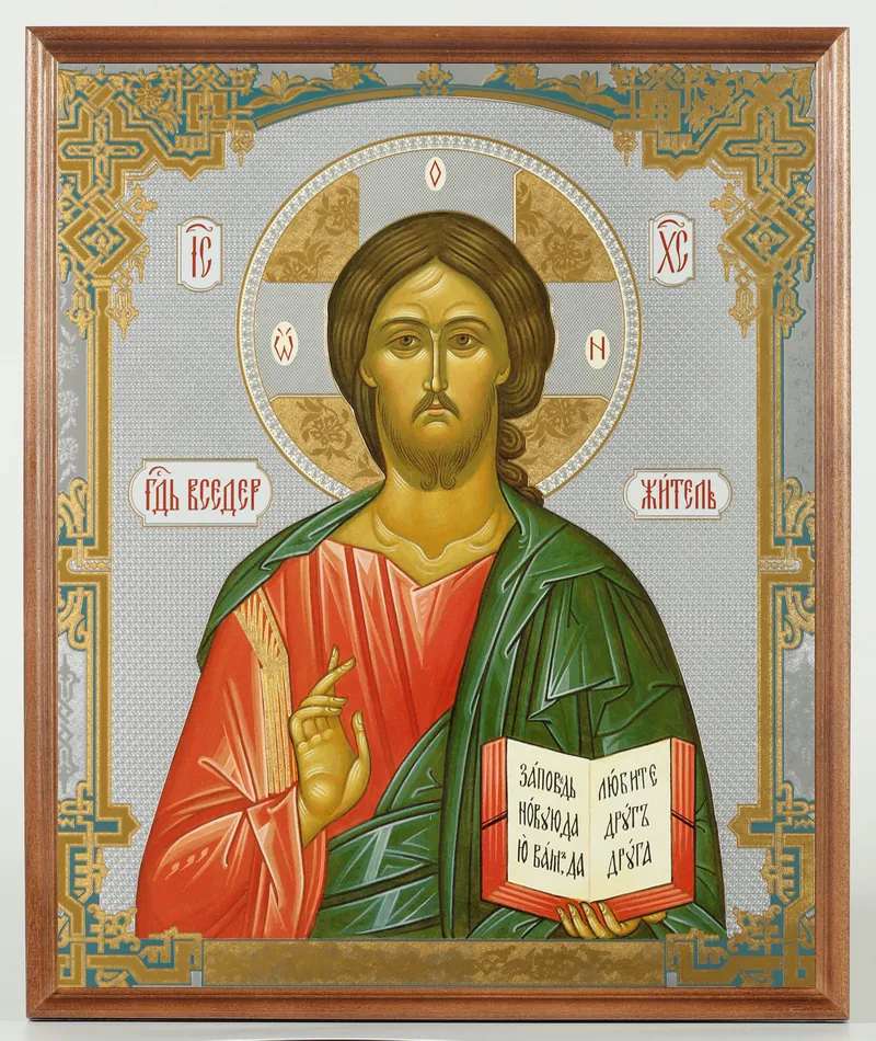 Icon in wooden frame №1 30×40 double embossing, packaging Saviour 4