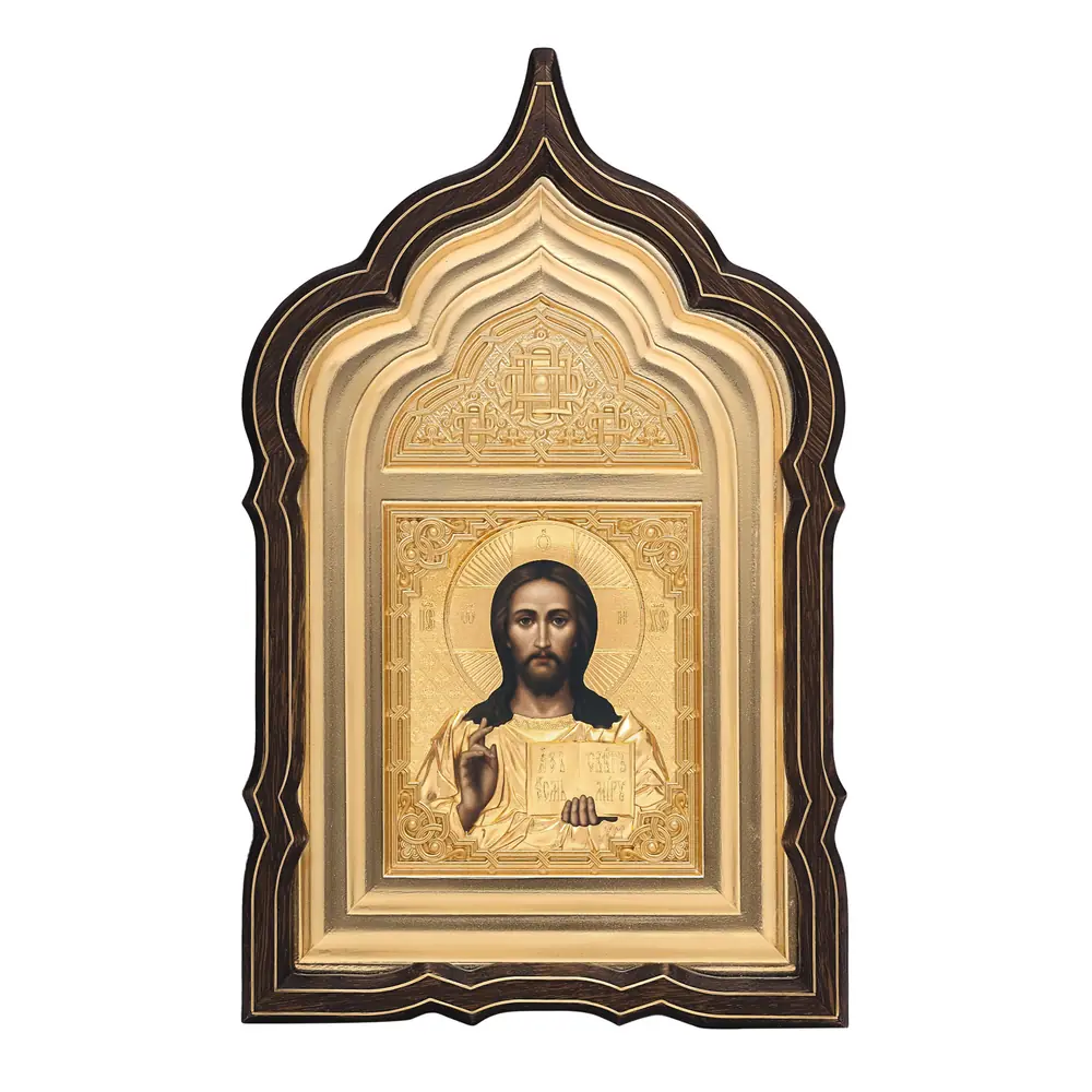 Icon photo in icon case 11×13 riza cover, icon case №23 Saviour 1