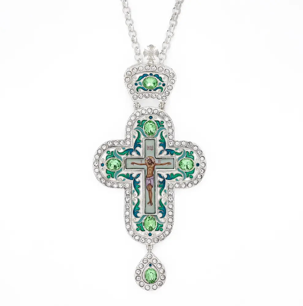 Pectoral cross №112 enamel / silver plating