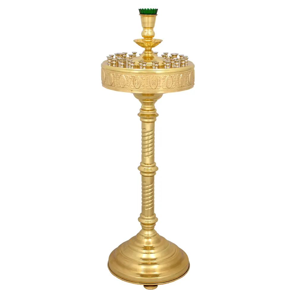 Candlestick 35 candles small varnish
