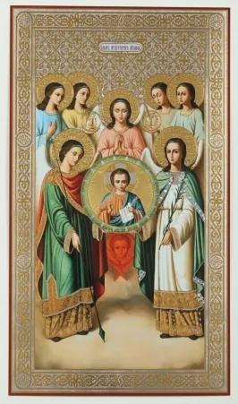 Icon on hardboard №1 30×40 double embossing Synaxis of Archangel Michael