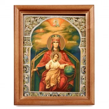 Icon in wooden frame №1 11×13 double embossing Reigning Mother of God 4