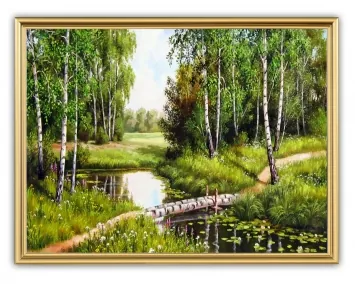 Picture 30×40, 3D print on plastic, in gilded frame №41