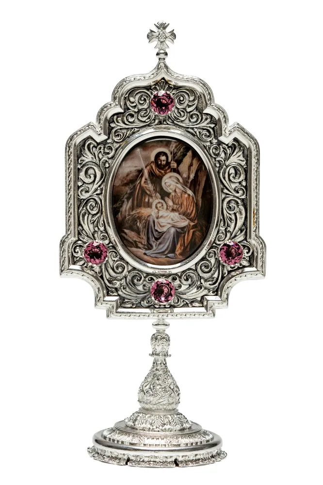 Table icon №6 decal / silver plating / Nativity of Christ