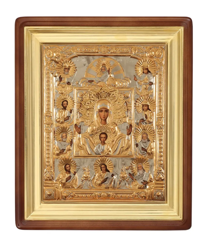 ფერწერული ხატი კიოტში 70×90 ზეთი, მოჭედილობა №176, კიოტი №1 ნიშანი