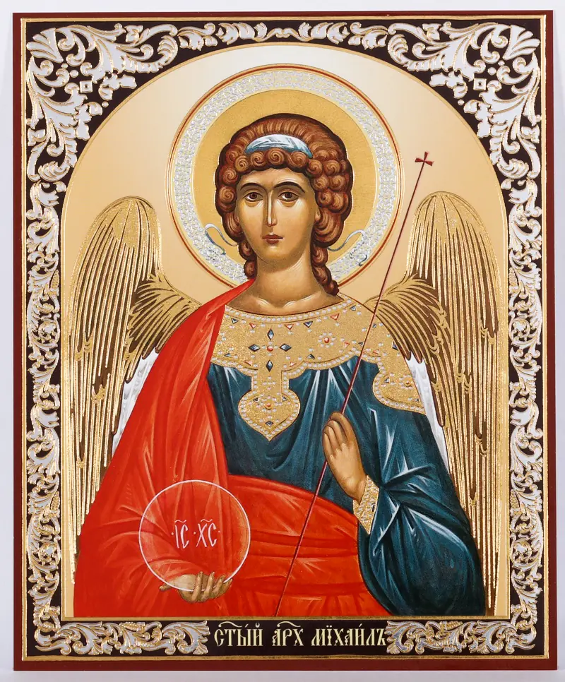 ხატი ორგალიტზე №1 11×13 ორმაგი ტვიფრი მთავარანგელოზი მიქაელი (წელსზედა) 2