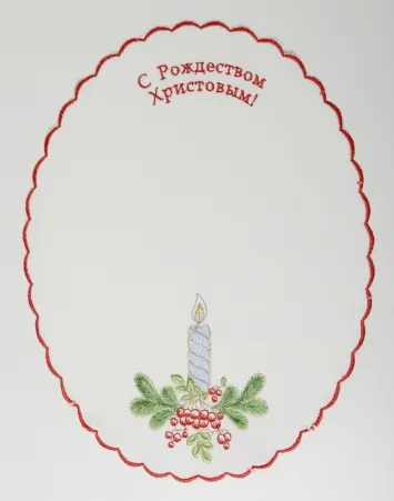 Embroidered church Christmas napkin №10 №4