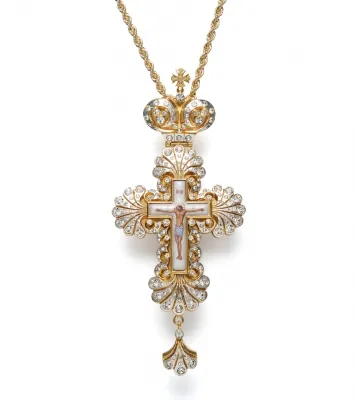 Pectoral cross №63 / gilding / silver