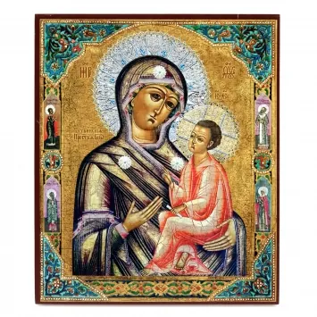 Icon on board 30×40 3D print, varnish №2 Tikhvin Mother of God 2