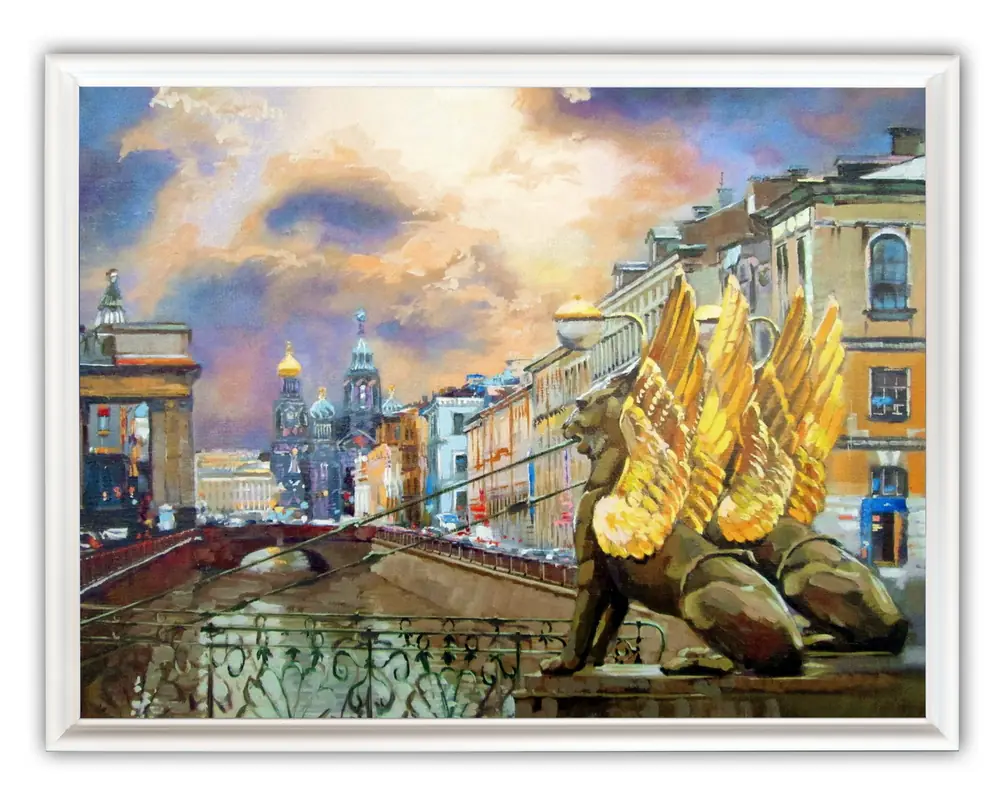 Картина 30х40, объемная печать на пластике, в белой рамке №52