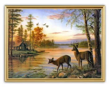 Picture 30×40, 3D print on plastic, in gilded frame №38