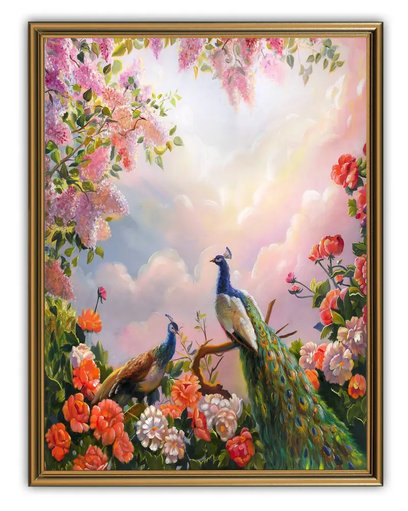 Picture 30×40, 3D print on plastic, in brown frame №32