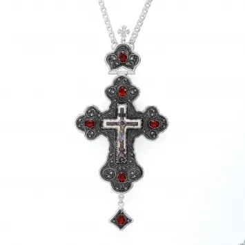 Pectoral cross №33 silver filigree