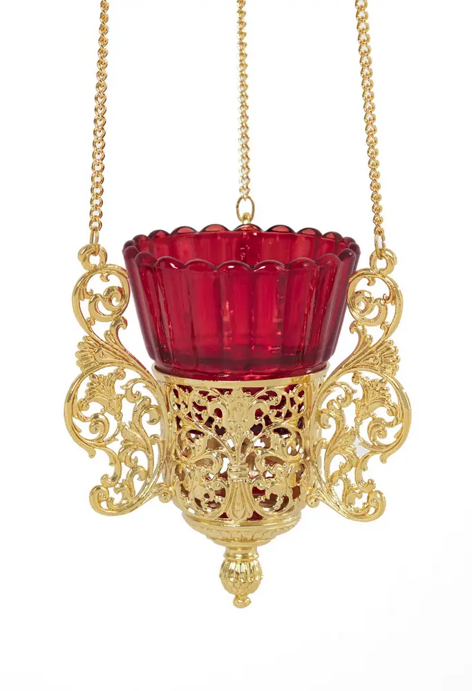 Hanging vigil lamp №99 gilding