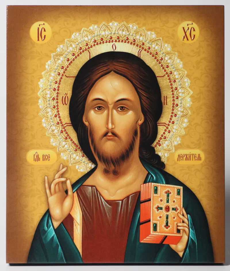 Icon on board 22×26 3D print, varnish Saviour icon-painted №1