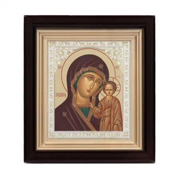 Icon in icon case 11×13 complex, tempera №8 Kazan Mother of God