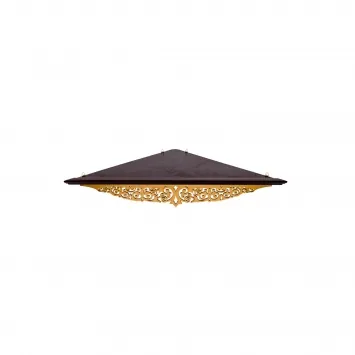 Icon shelf №40-1 corner with carved with valance gold-look