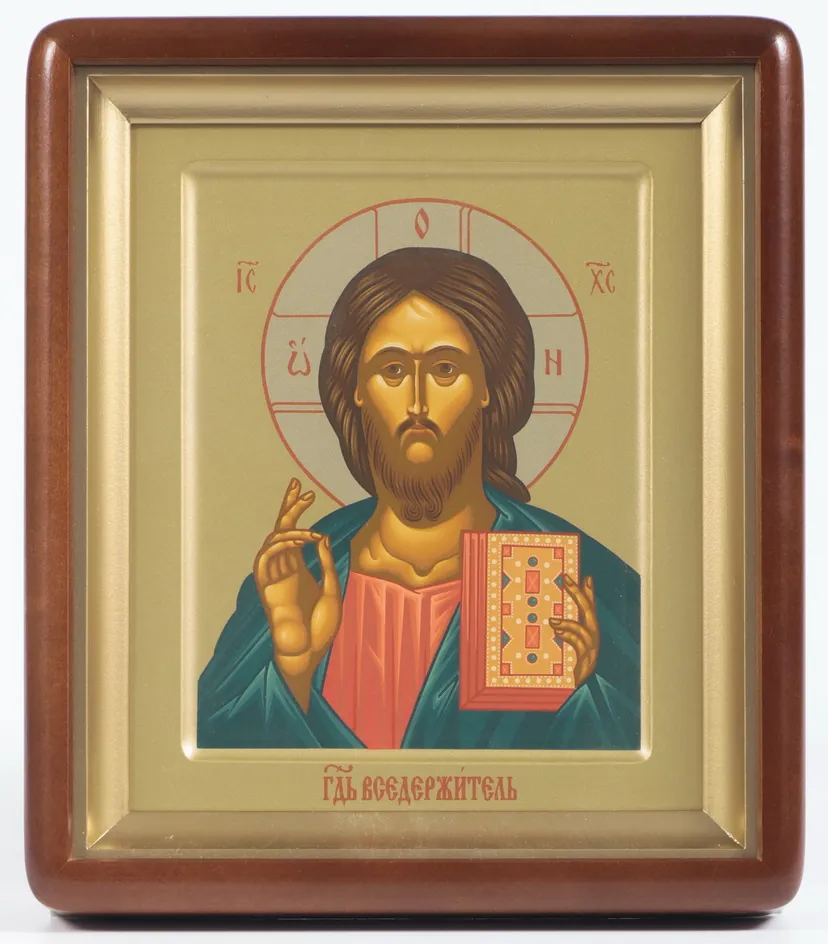 Icon in icon case 18×24 shaped, tempera №3, recessed field Saviour