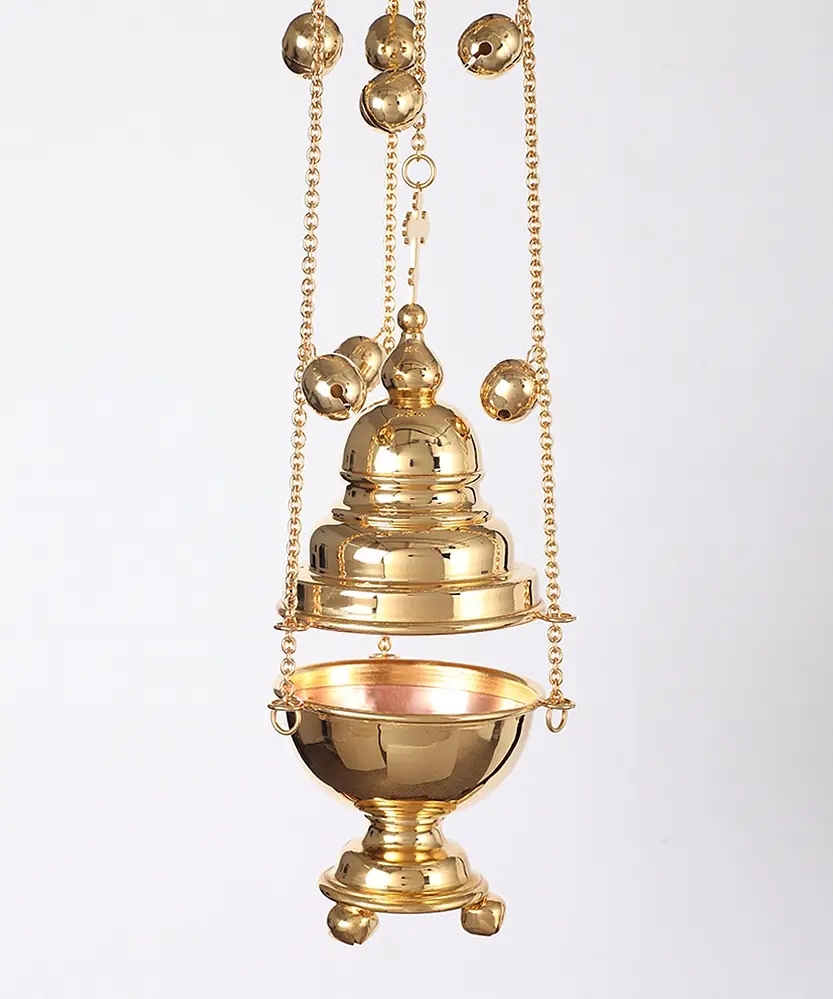 Round censer large №2 gilding with bells