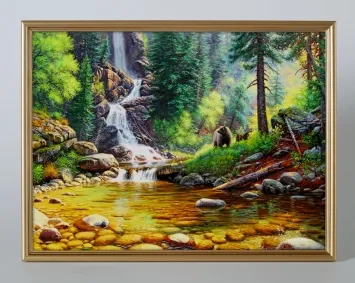 Picture 30×40, 3D print on plastic, in gilded frame №15