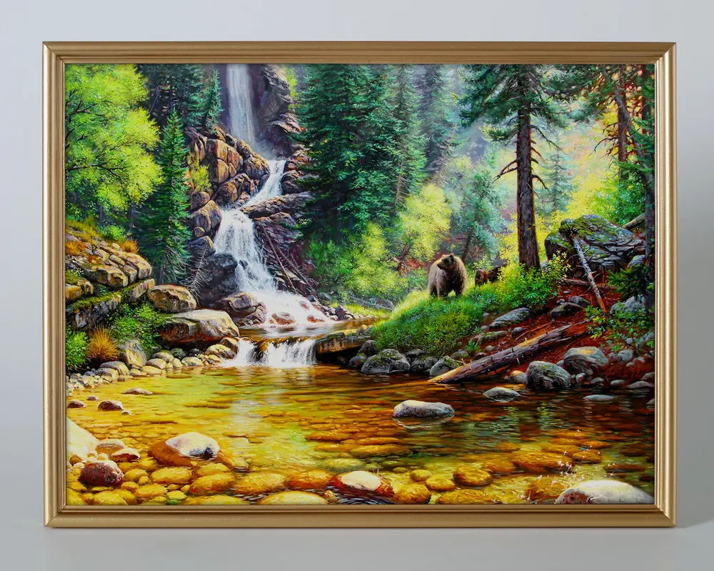 Picture 30×40, 3D print on plastic, in gilded frame №15
