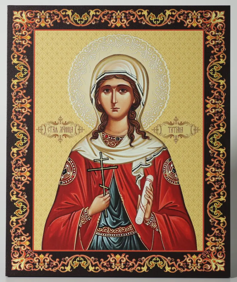 ხატი დაფაზე 33×40 მოცულობითი ბეჭდვა, ლაქი ტატიანა