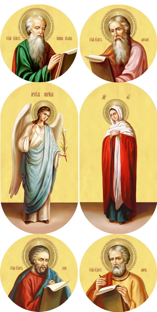 Icons 20×40, MDF, oval (set 6 pcs) Royal Doors painted №3