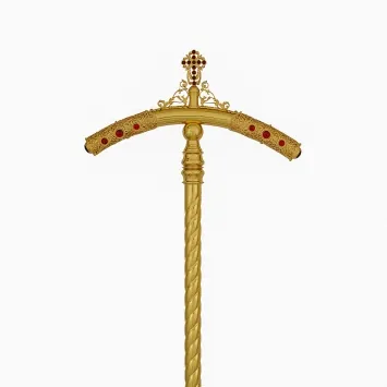 Staff filigree stones gilding №2