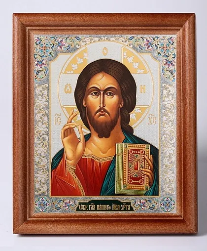 ხატი ხის ჩარჩოში №1 11×13 ორმაგი ტვიფრი მაცხოვარი 10