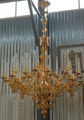 Chandelier 1 tier 36 candles gilding