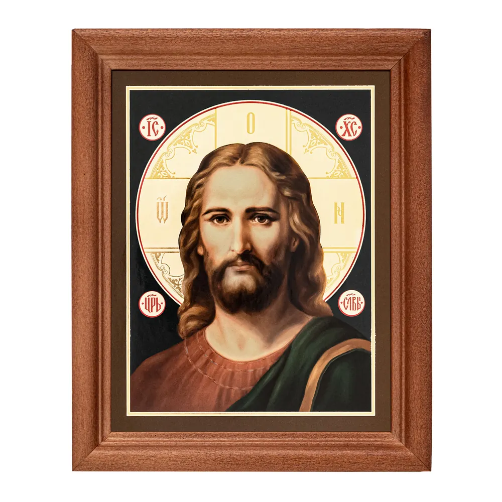 Icon in wooden frame №1 11×13 double embossing Saviour 39