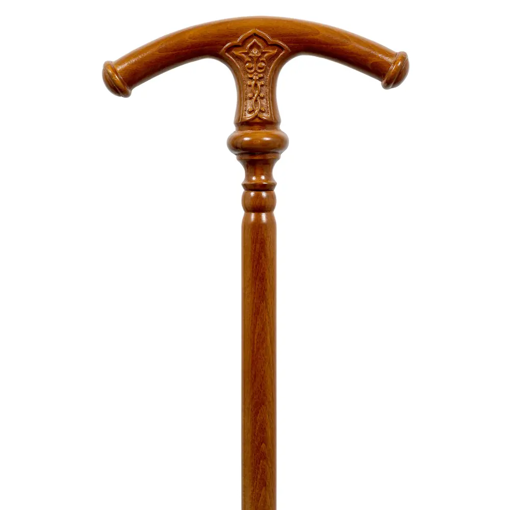 Staff abbot's with carved with finial in case