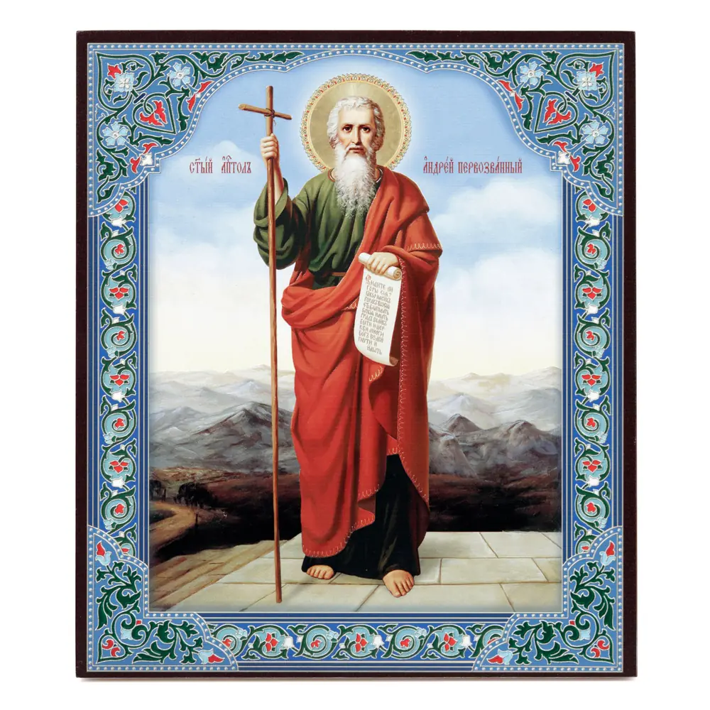 Icon on board 22×26 3D print, varnish Andrew the First-Called