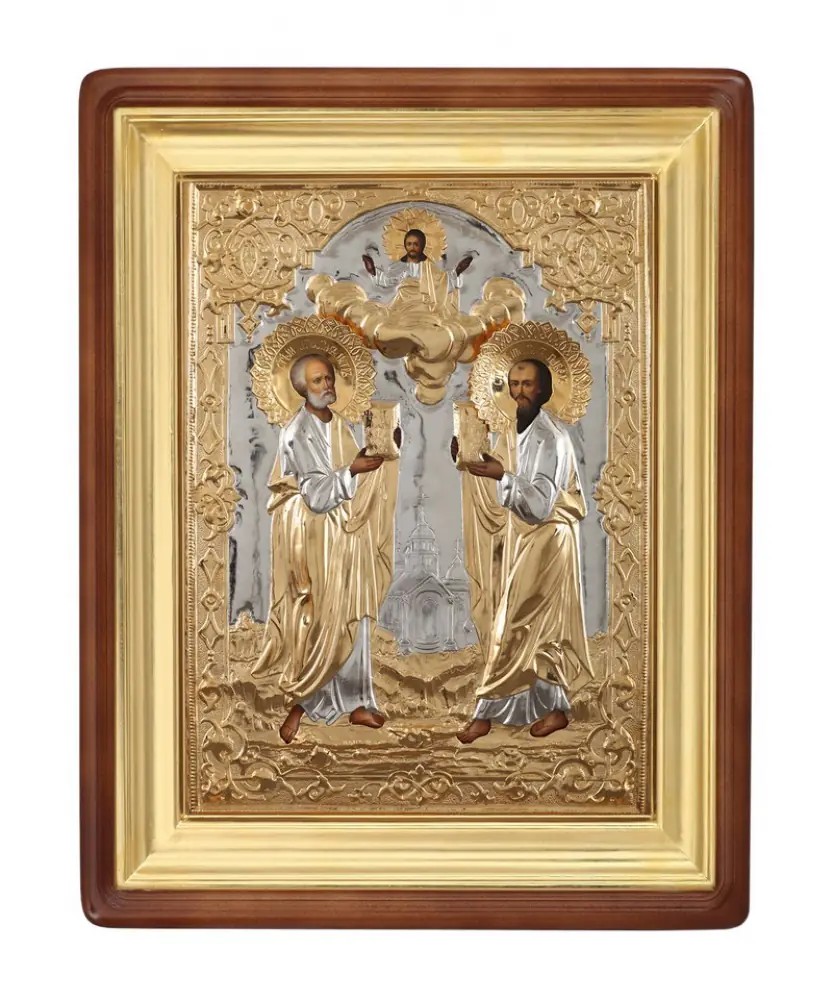 ფერწერული ხატი კიოტში 40×60 ზეთი, მოჭედილობა №121, კიოტი №1 პეტრე პავლე