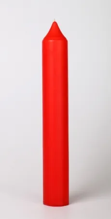 Deacon's candle red with wick braided (1 pcs)