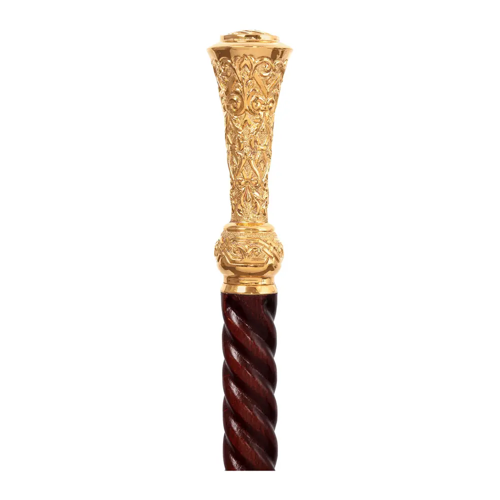 Staff №26 demountable chased with shaped with tip №1 / gilding