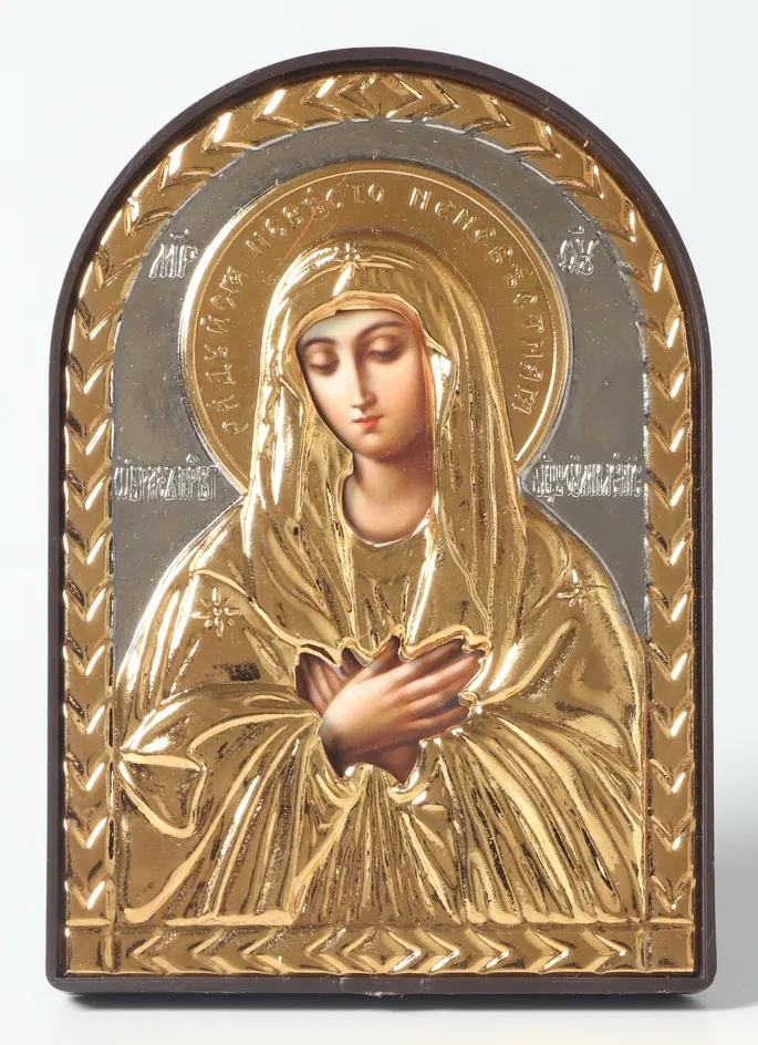 Icon in plastic frame 6×9 arched riza cover №2 Tenderness