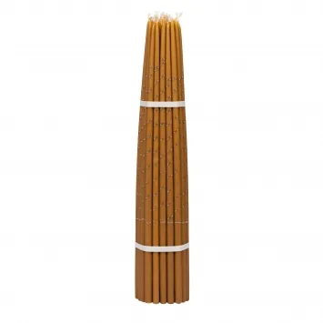 Bishop's candles wax apiary embossing gold yellow